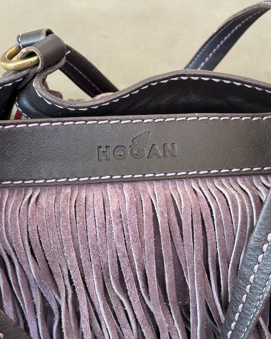 Purple Fringe Handbag