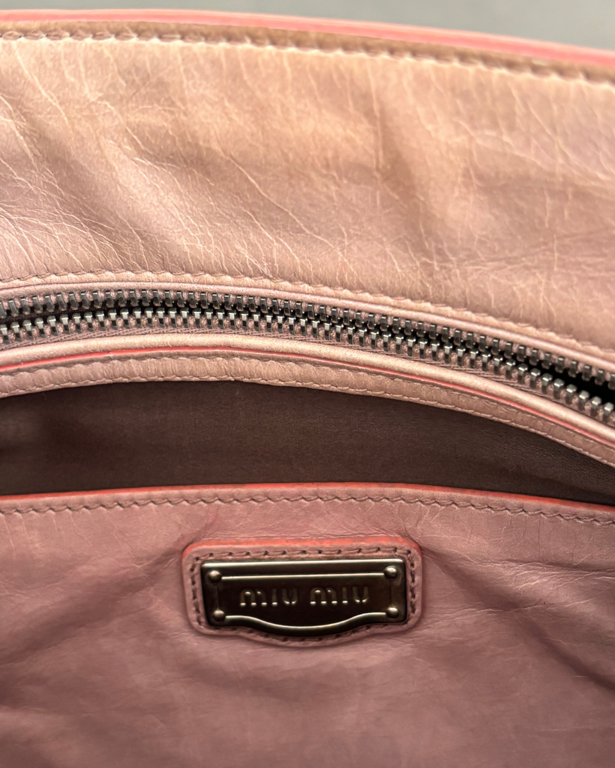 Miu Miu Pink Vitello Bag