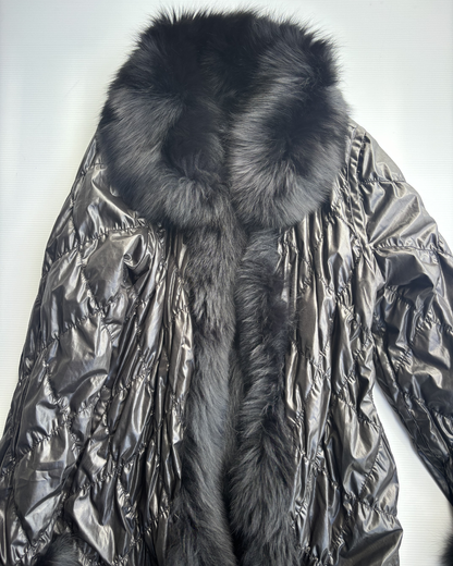 Vintage Nylon & Real Fur Coat