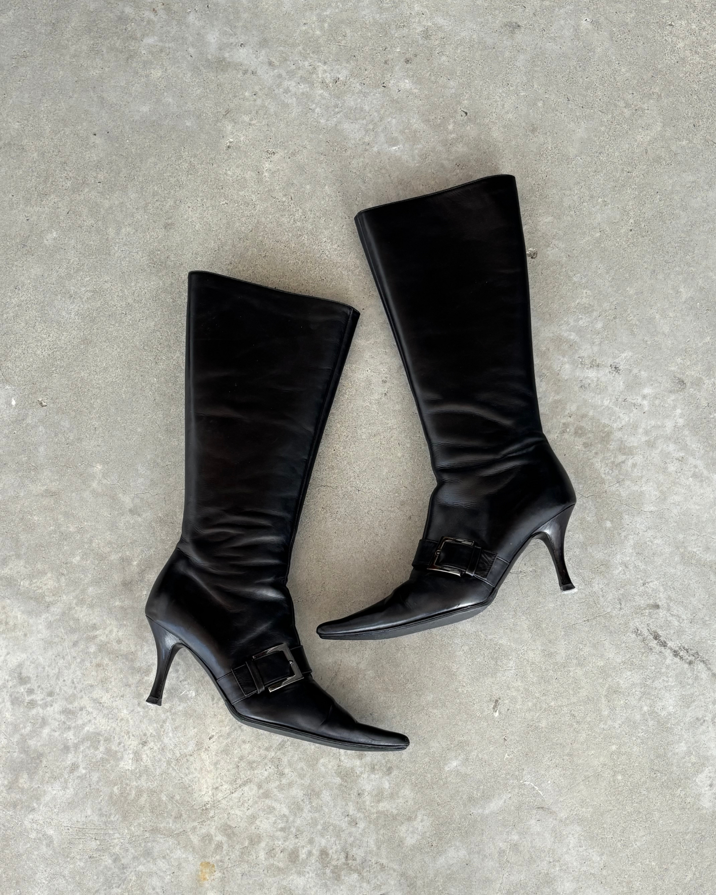 Bruno Magli Leather Buckle boots