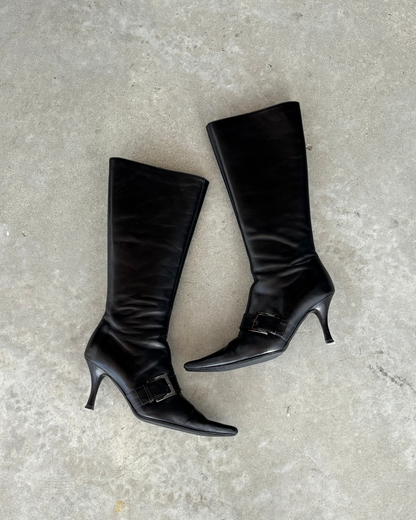 Bruno Magli Leather Buckle boots