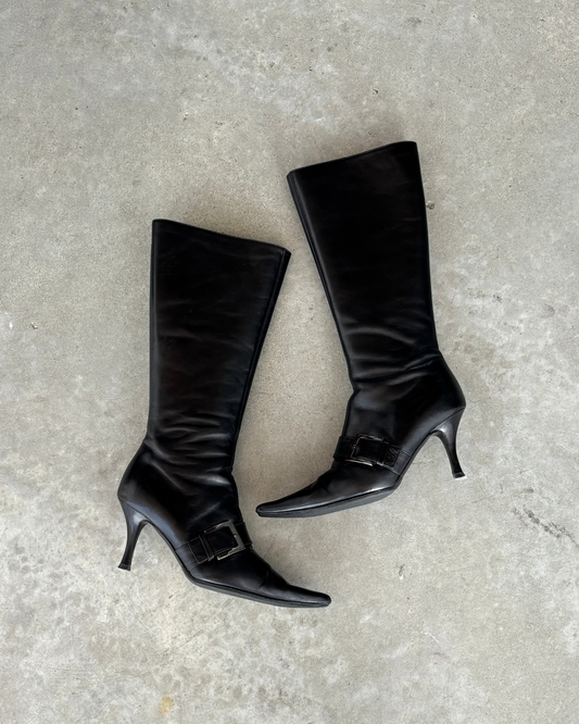 Bruno Magli Leather Buckle boots