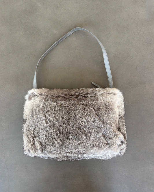 Real Fur Grey Mini Bag
