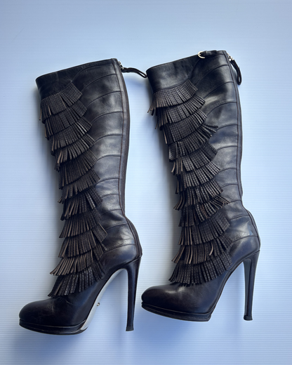 Sergio Rossi Fringe Boots
