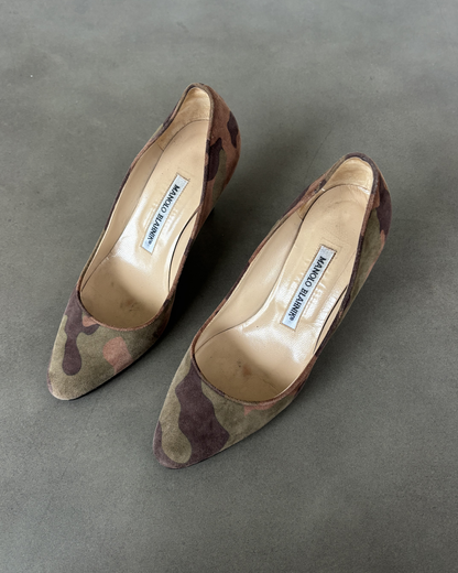 Manolo Blahnik Camo Hide Heels