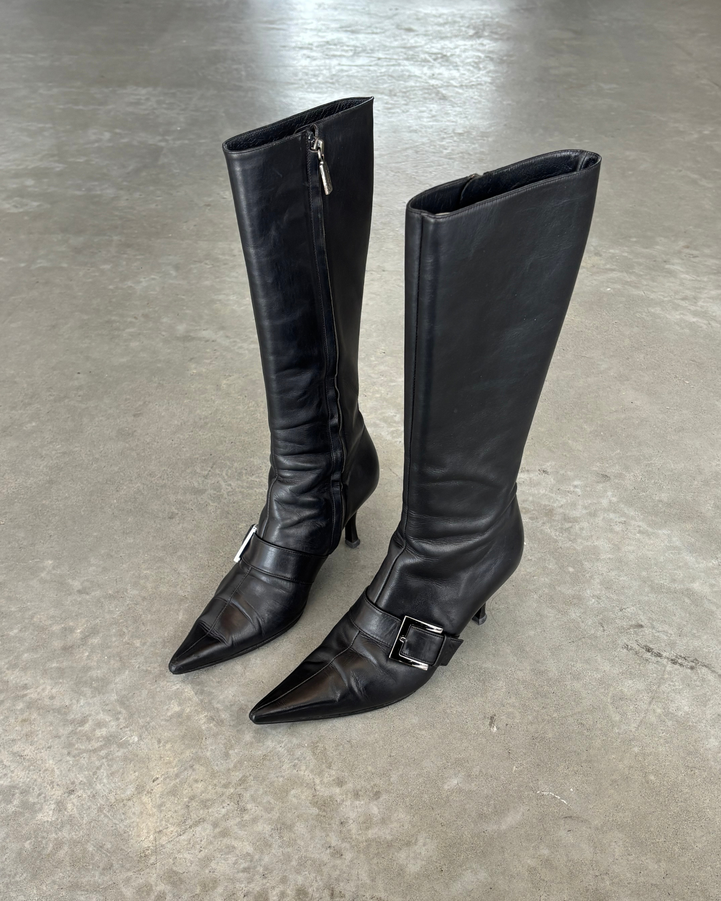 Bruno Magli Leather Buckle boots