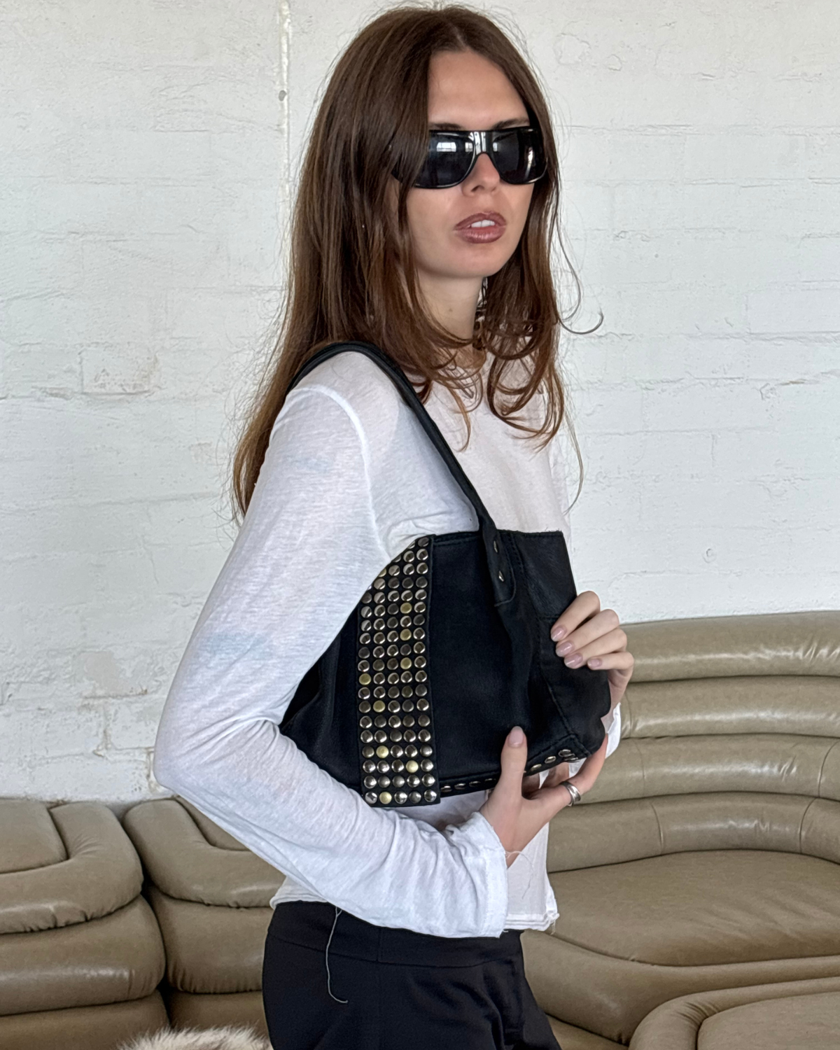 TRES Studded Black Bag – Ache Archive TRES Studded Black Bag – Ache Archive