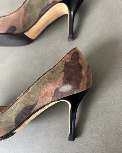 Manolo Blahnik Camo Hide Heels