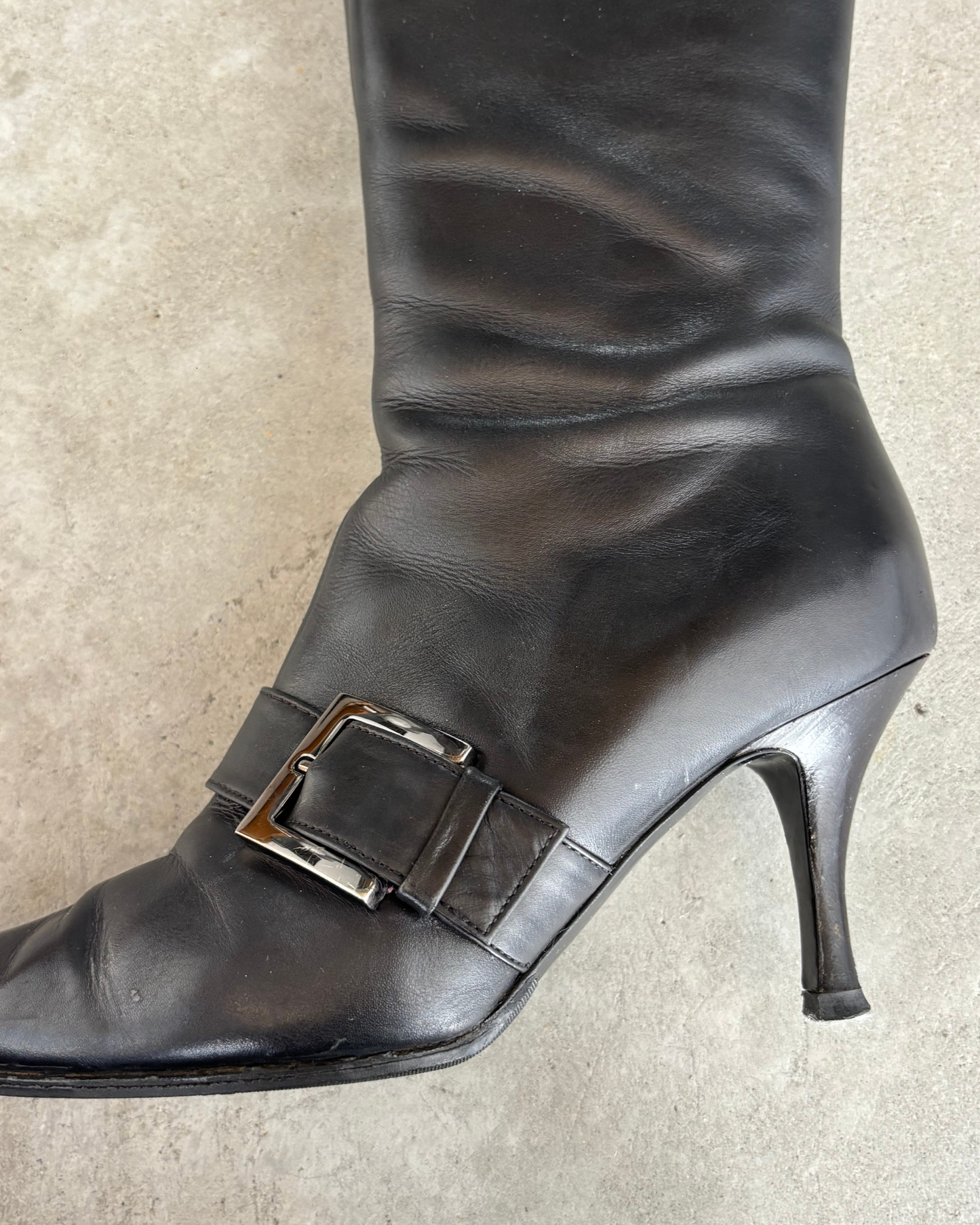 Bruno Magli Leather Buckle boots