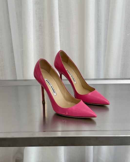 Manolo Blahnik Neon Pink Heels