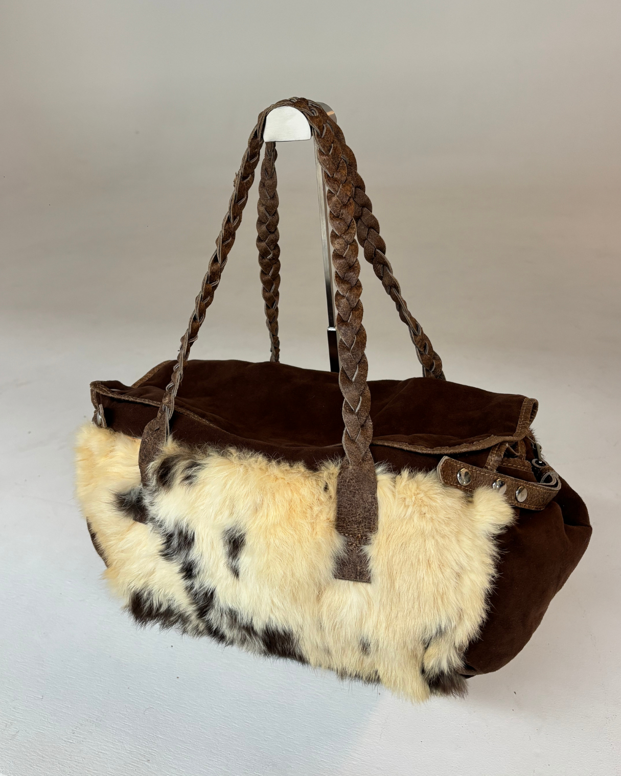 Vintage Real Fur Bowling Bag
