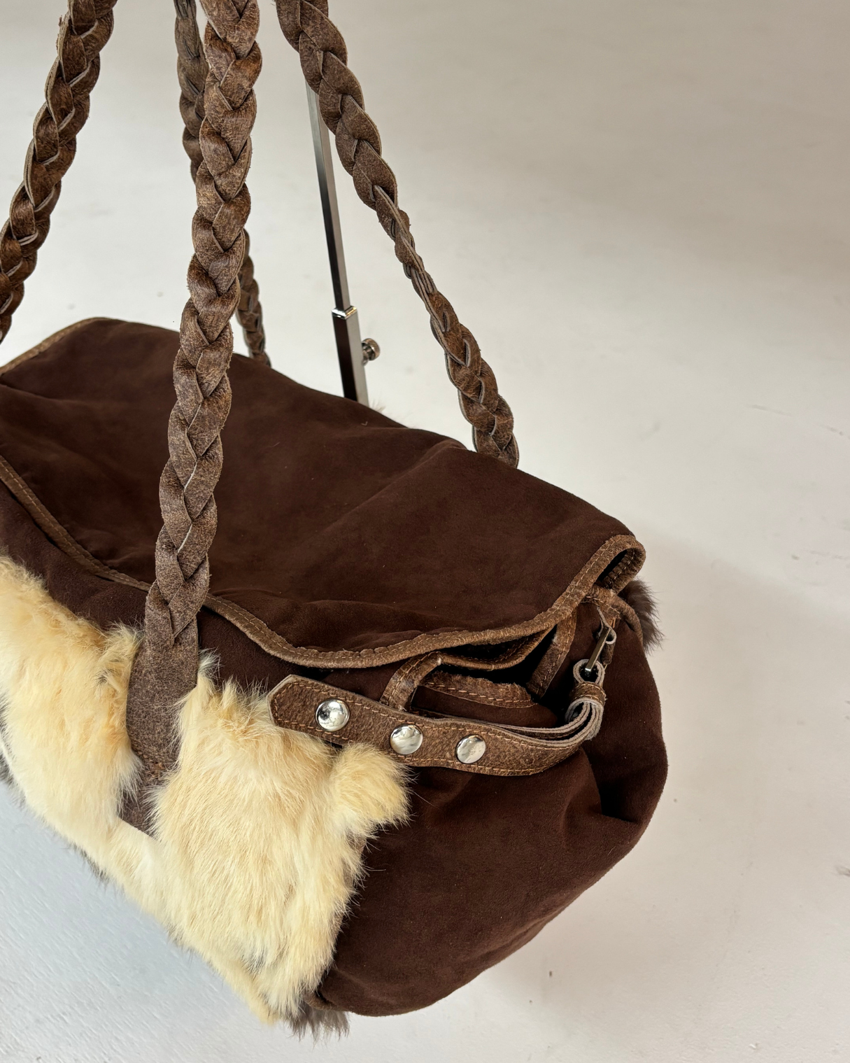 Vintage Real Fur Bowling Bag
