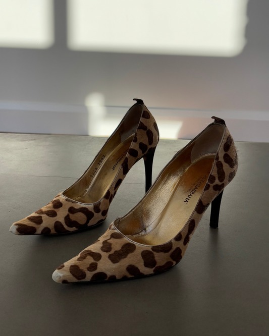 Dolce & Gabbana Leopard Print Hide Heels