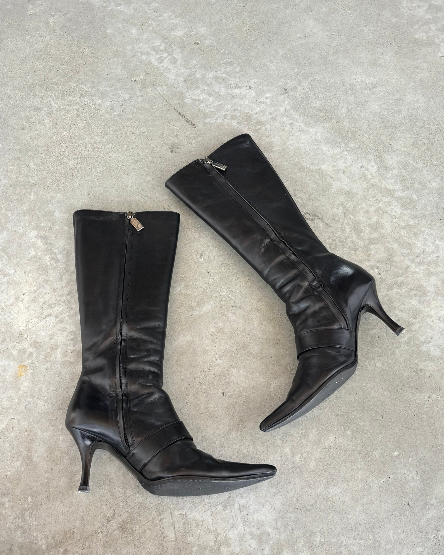 Bruno Magli Leather Buckle boots