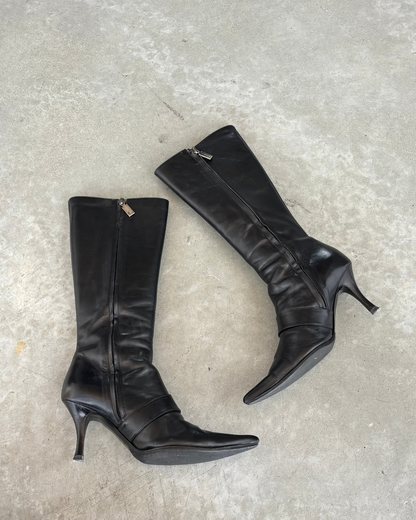 Bruno Magli Leather Buckle boots