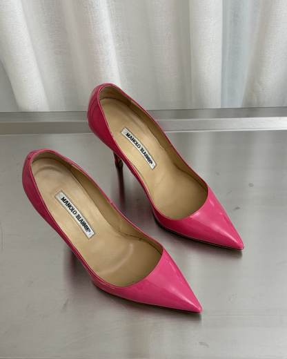 Manolo Blahnik Neon Pink Heels