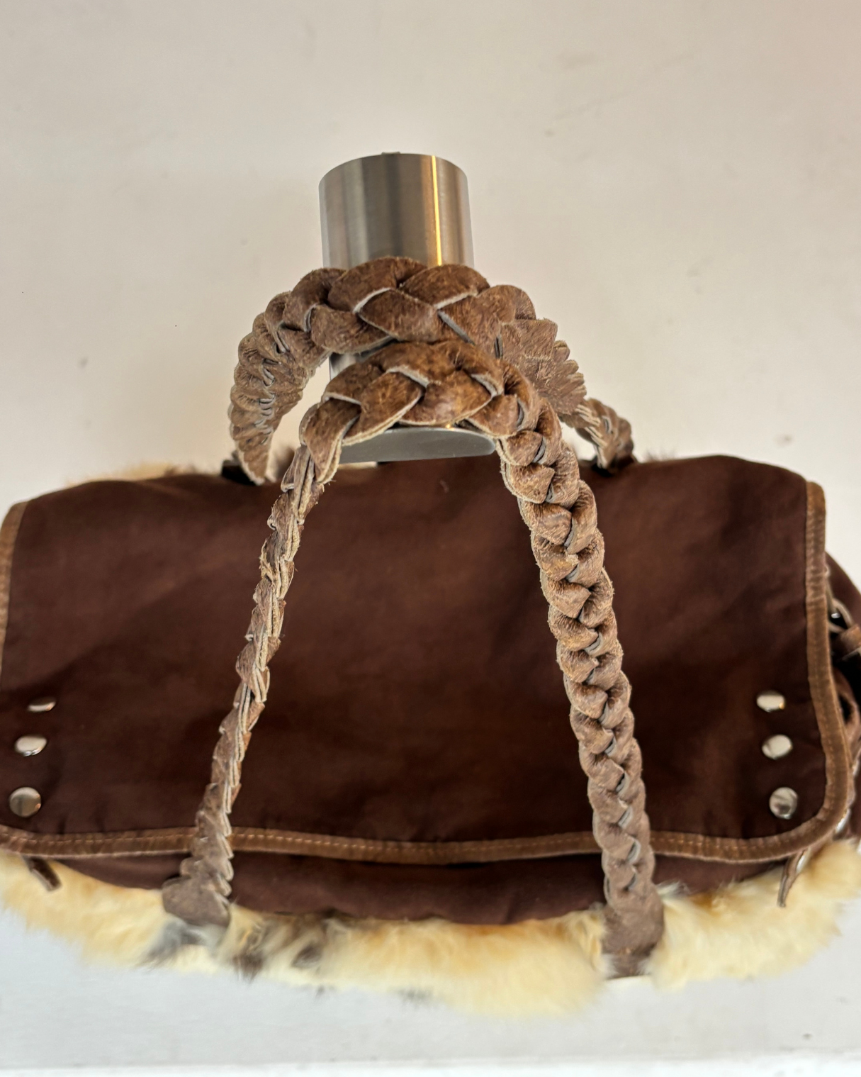 Vintage Real Fur Bowling Bag