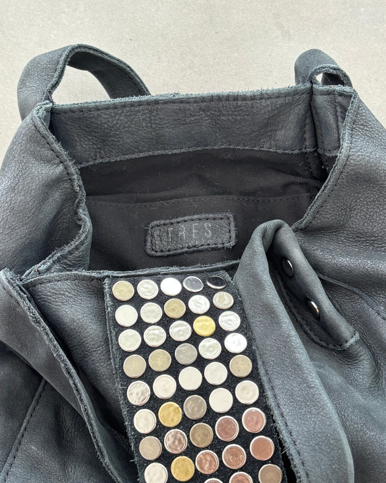 TRES Studded Black Bag