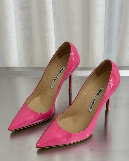 Manolo Blahnik Neon Pink Heels