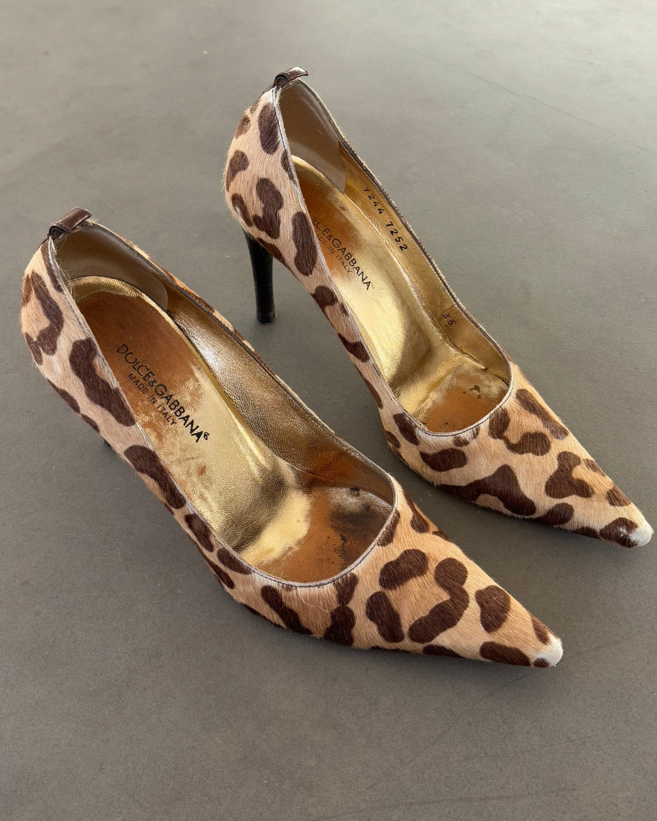 Dolce & Gabbana Leopard Print Hide Heels