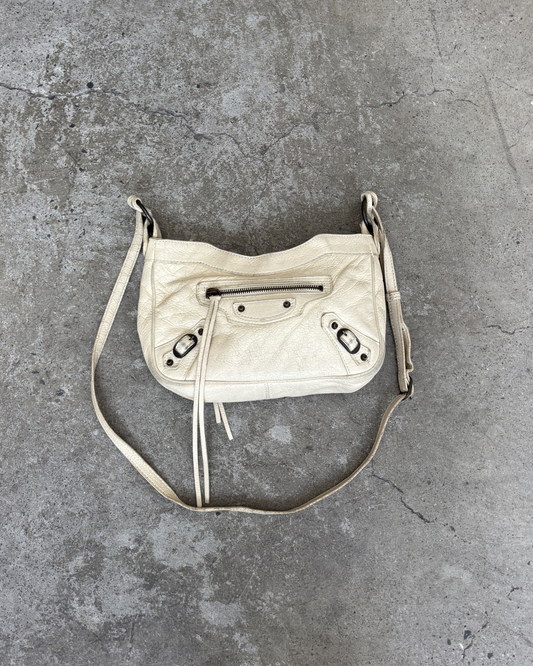 Balenciaga Cream Clutch/ Crossbody Bag