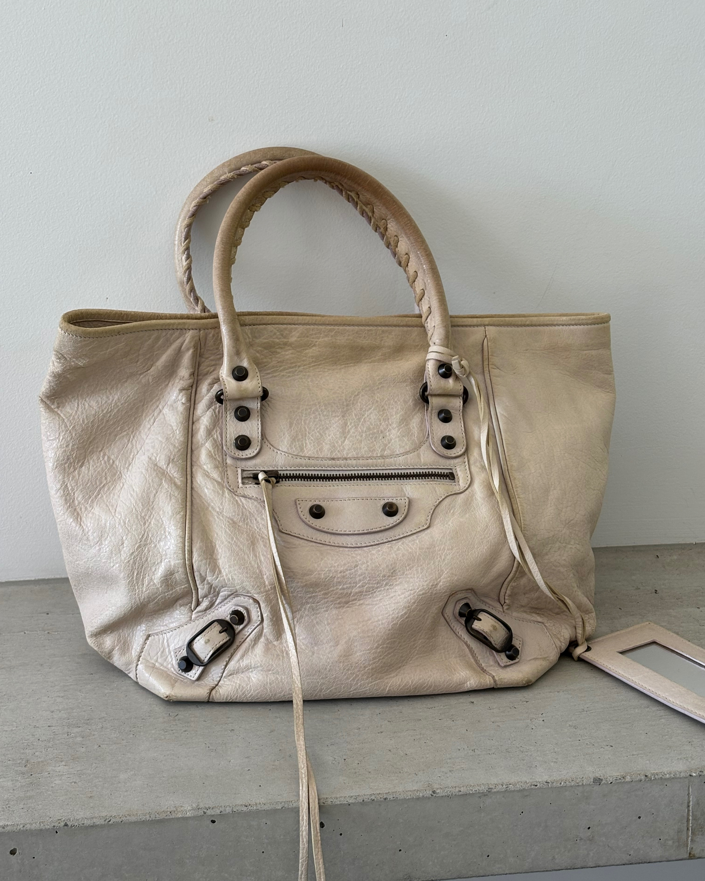 Balenciaga Cream Sunday Tote Bag
