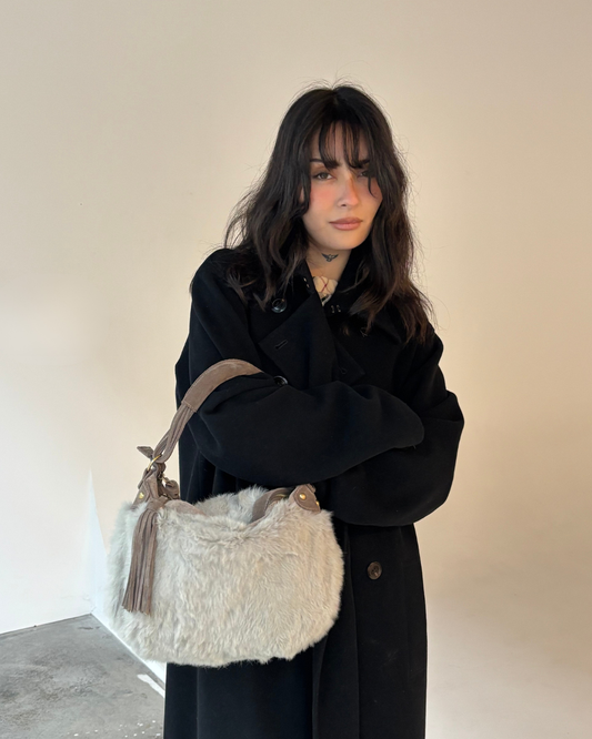 Fur Mini Bag With Fringe
