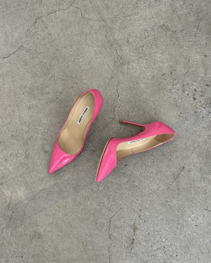 Manolo Blahnik Neon Pink Heels