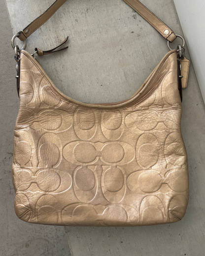 Gold Coach Monogram Bag