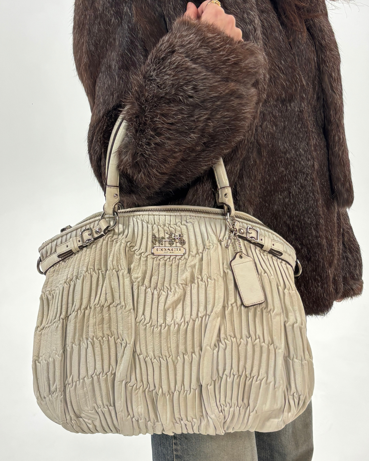 Coach Madison Ruched Bag