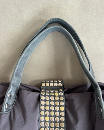 TRES Studded Black Puffer Bag