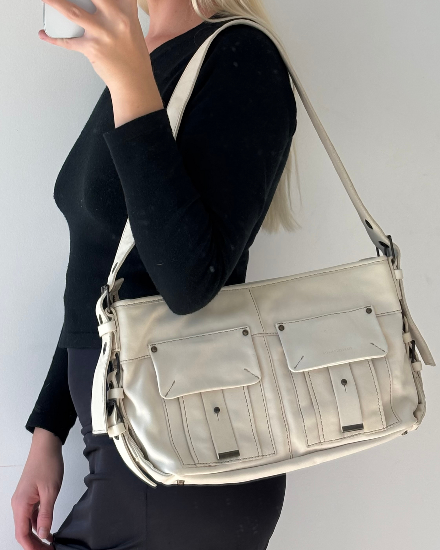 Francesco Biasia Cream Bag