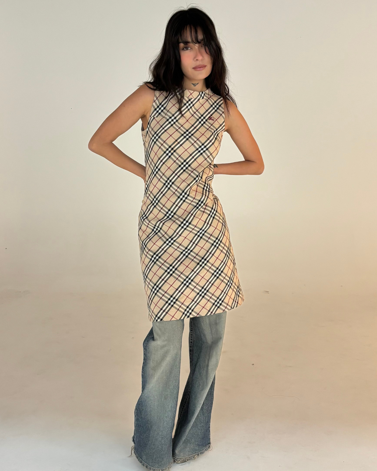 Vintage Burberry Midi Dress