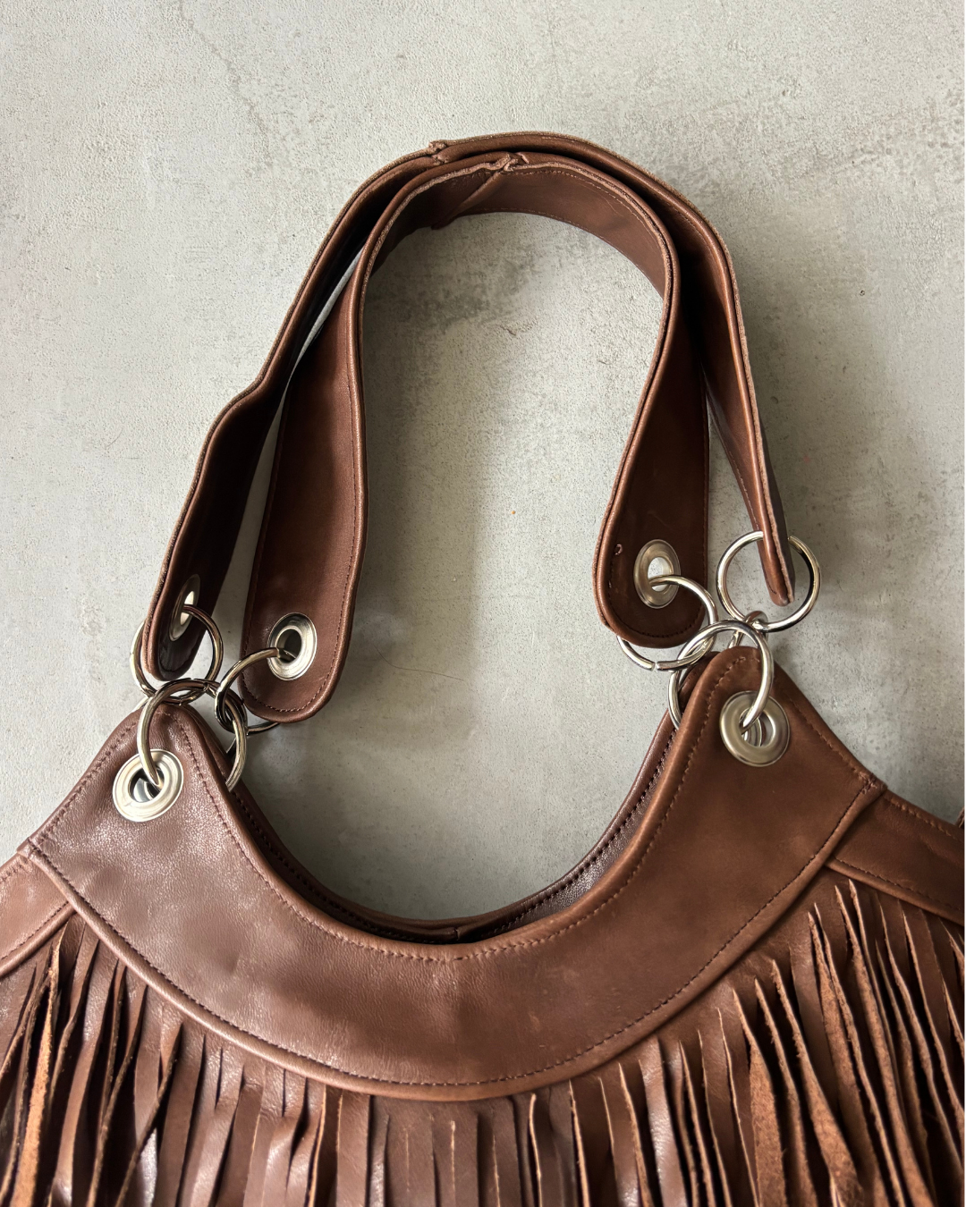 Brown Fringe Bag