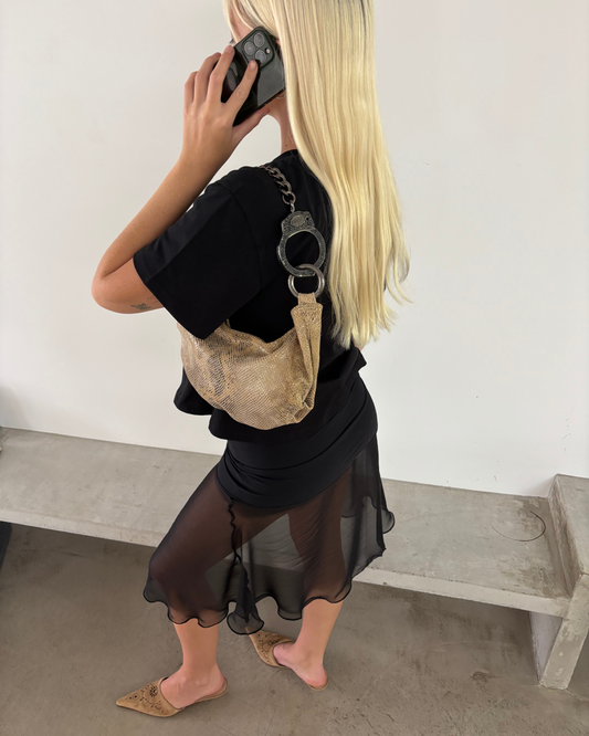 Cuffz Bag with Black Swarovski Cuff