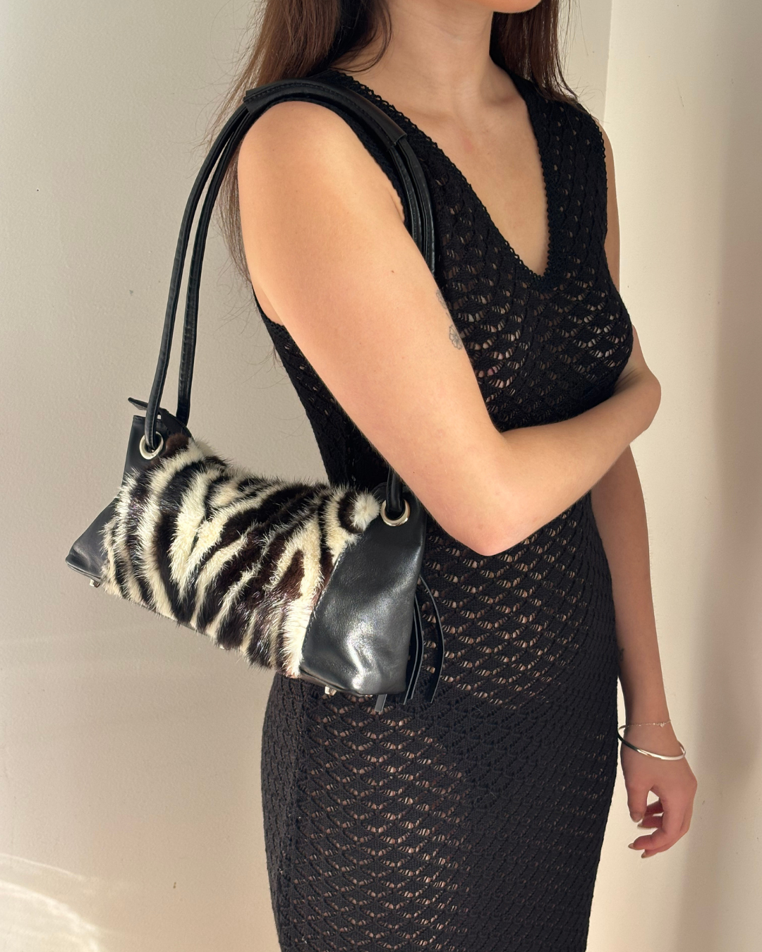 Vintage Zebra Handbag