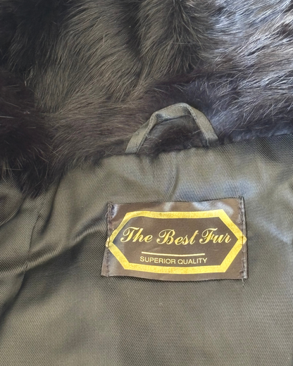 Real Fur Black Coat