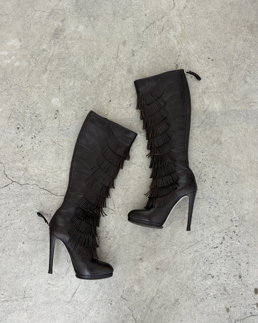 Sergio Rossi Fringe Boots
