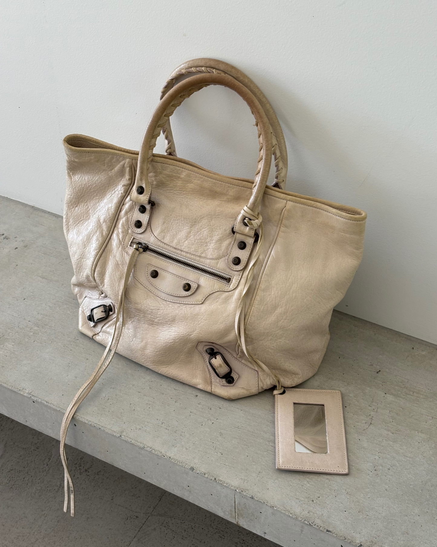 Balenciaga Cream Sunday Tote Bag