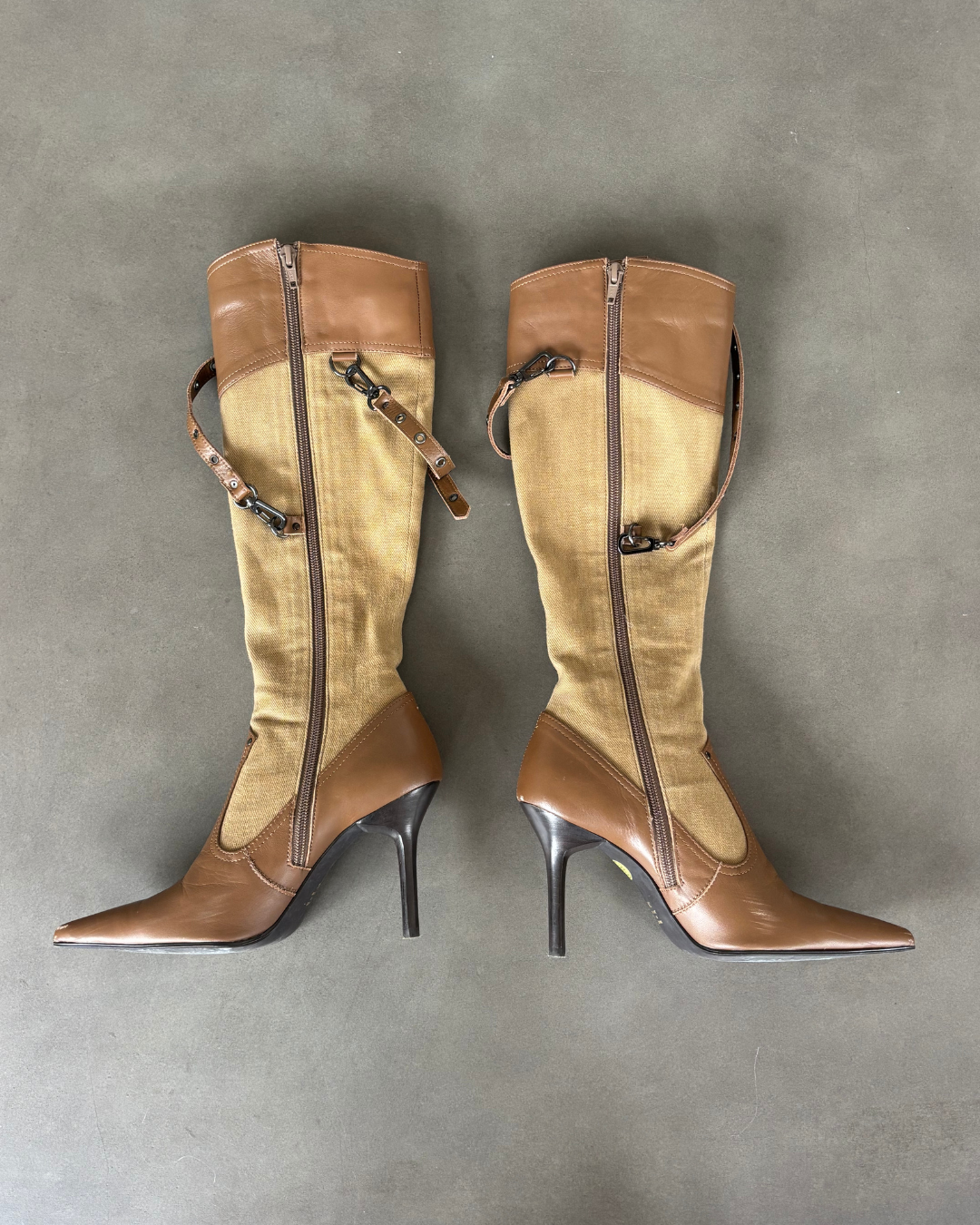 Vintage Knee High Strap Boots