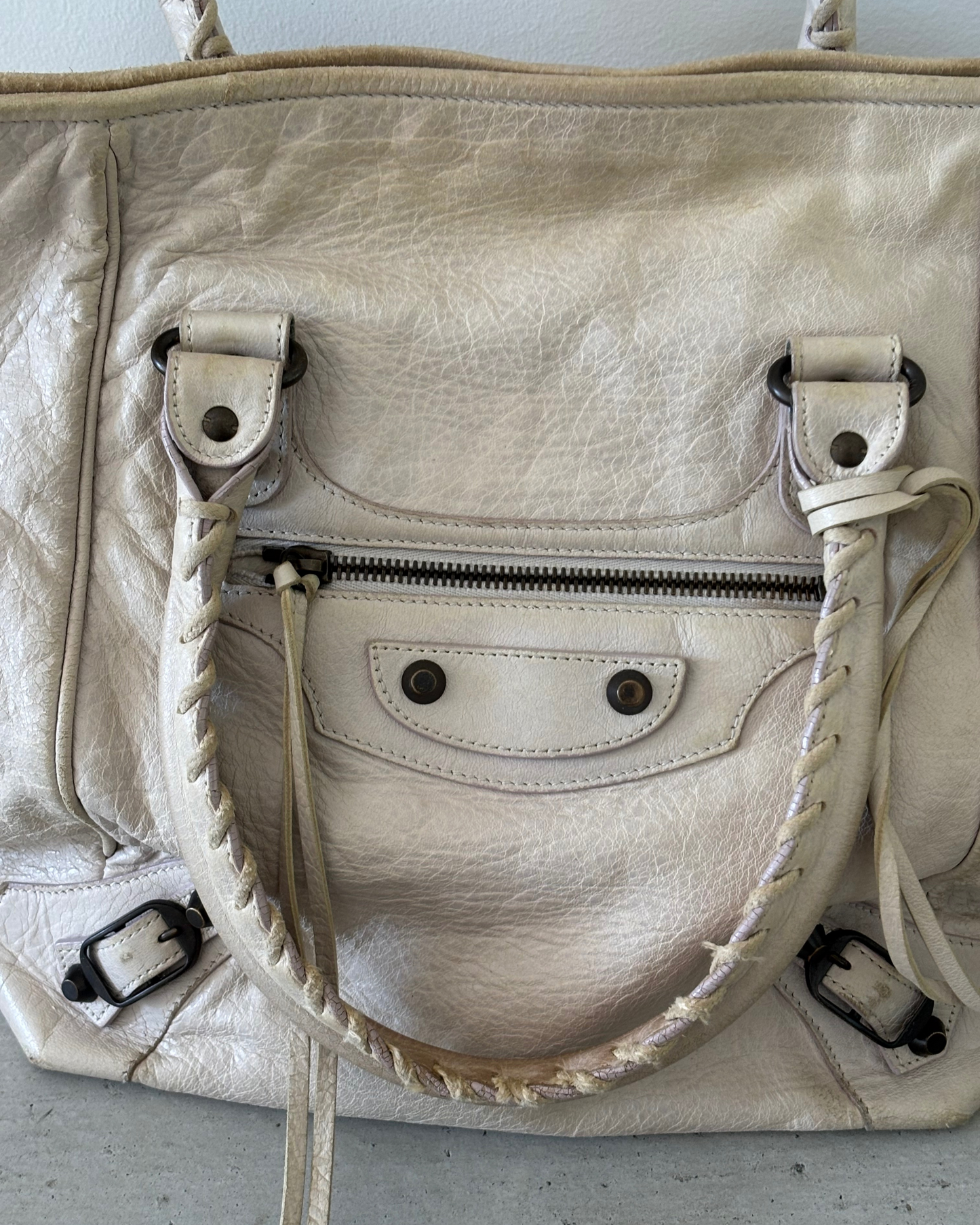 Balenciaga Cream Sunday Tote Bag