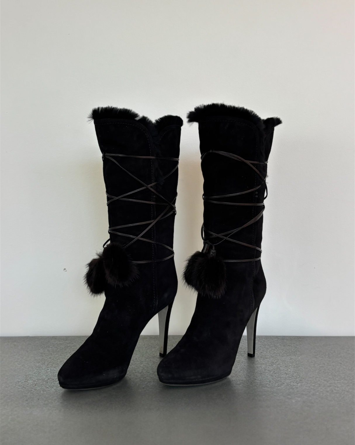 Sergio Rossi Fur Boots