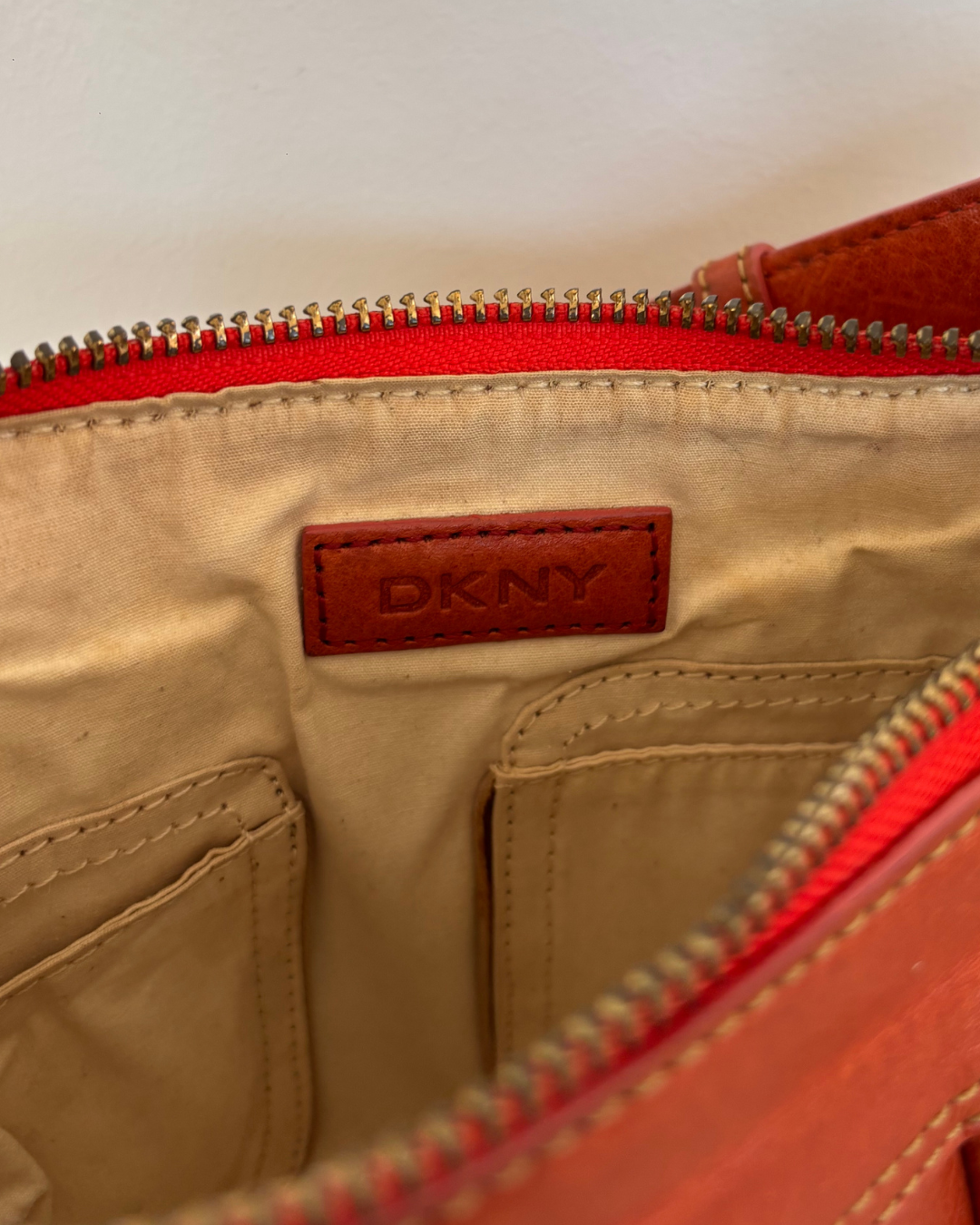 DKNY Orange Buckle Bag