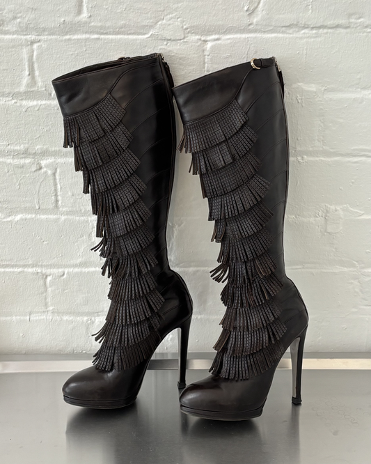 Sergio Rossi Fringe Boots