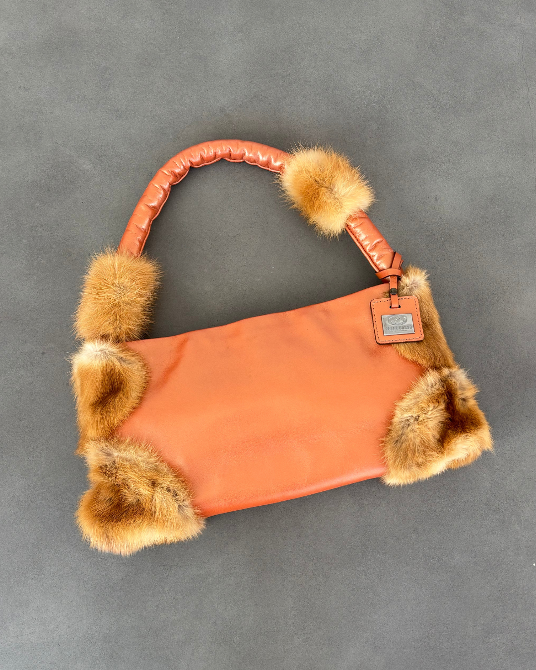 Pelle Borsa Orange Fur Bag