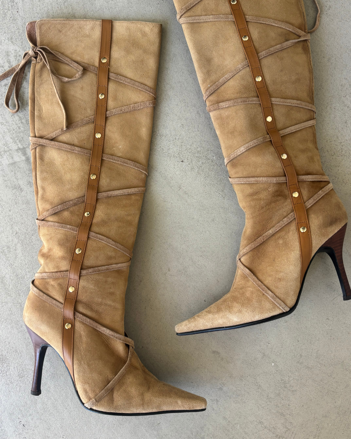 Tan Suede Leather Boots