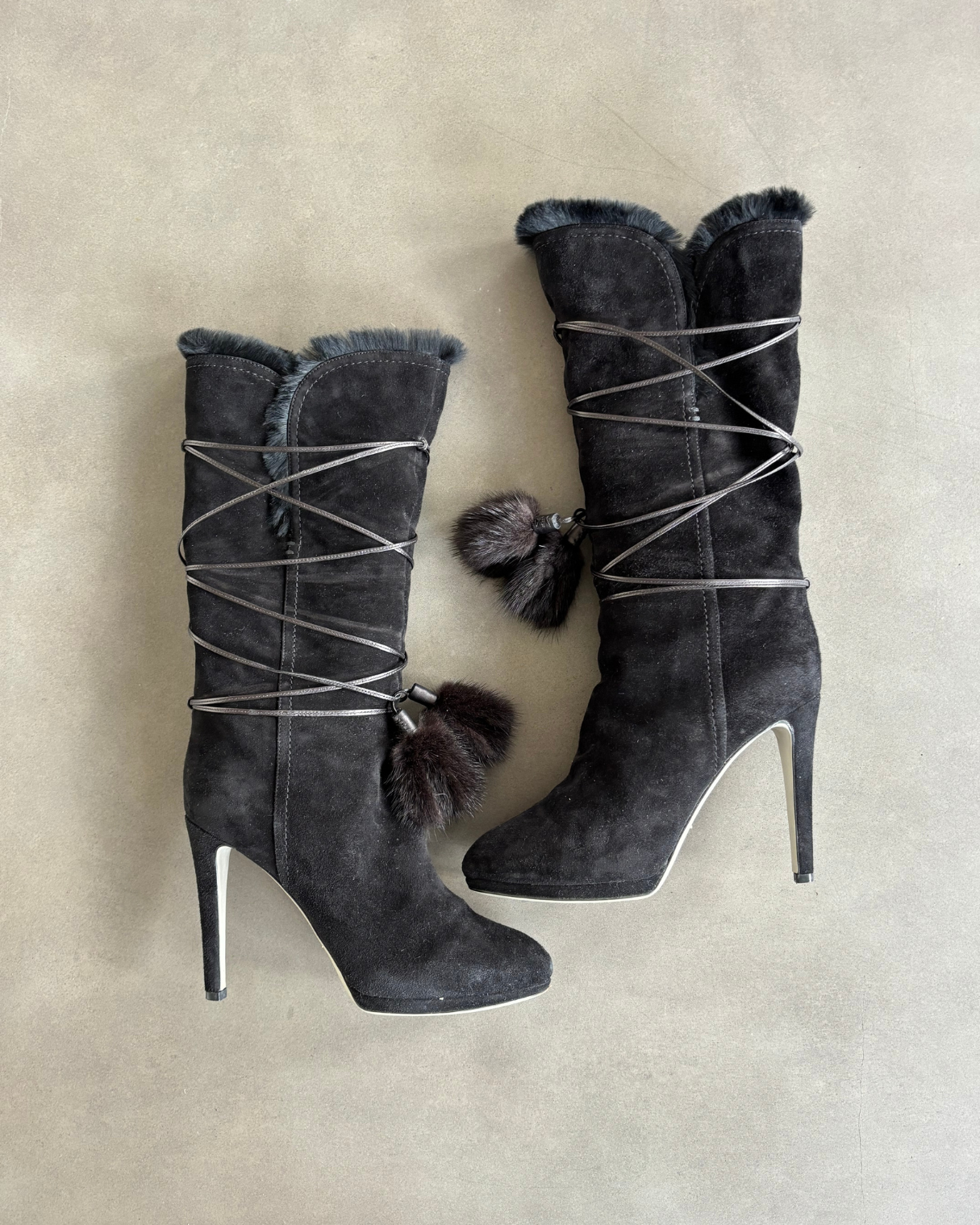 Sergio Rossi Fur Boots