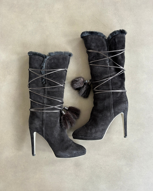 Sergio Rossi Fur Boots
