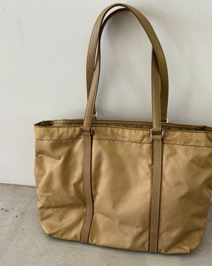 Prada Tan Nylon Tote Bag