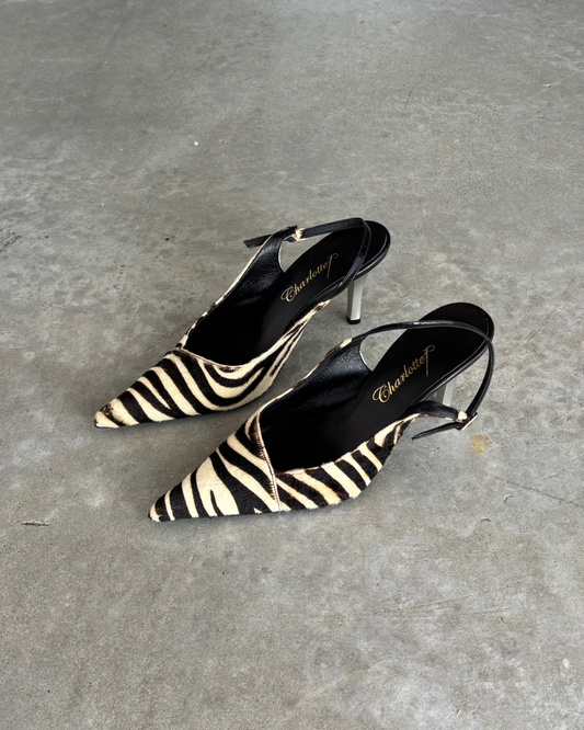 Morgan De Toi Zebra Hide Heels